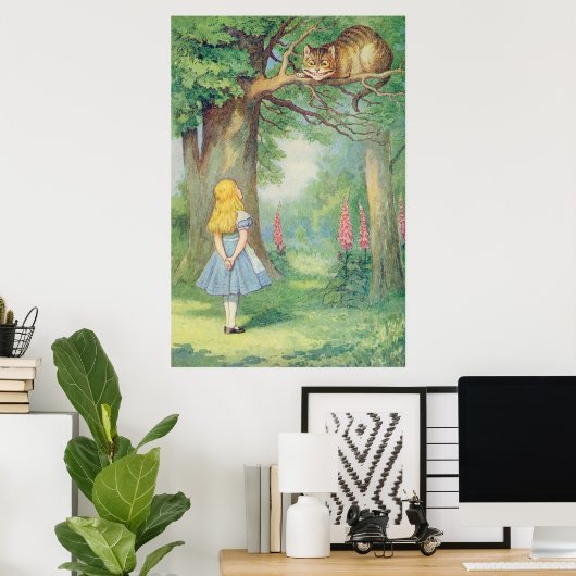 Alice und die Cheshire Cat Poster (Heimbüro)