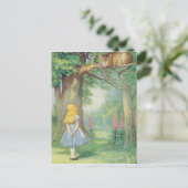 Alice und die Cheshire Cat Postkarte (Stehend Vorderseite)