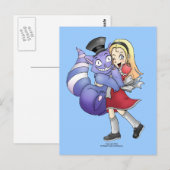 Alice und die Cheshire Cat Postkarten (Vorne/Hinten)