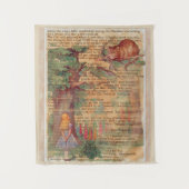 Alice und die Cheshire Cat Wandteppich (Vorderseite)