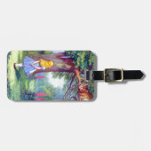 Alice und die Cheshire-Katze farbenreich Gepäckanhänger (Vorderseite horizontal)