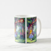 Alice und die Cheshire-Katze farbenreich Kaffeetasse (VorderseiteRechts)