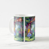 Alice und die Cheshire-Katze farbenreich Kaffeetasse (Vorderseite Links)