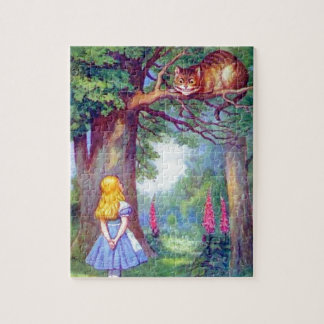 Alice und die Cheshire-Katze farbenreich Puzzle