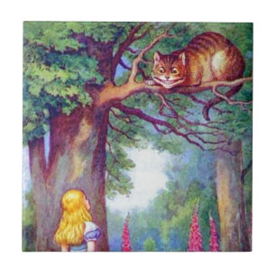 Alice und die Cheshire-Katze Fliese