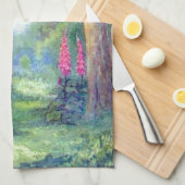 Alice und die Cheshire-Katze Geschirrtuch (Viertel Falte)