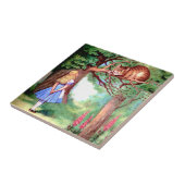 Alice und die Cheshire-Katze im Märchenland Fliese (Seite)