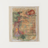 Alice und die Cheshire-Katze Wandteppich (Vorderseite)