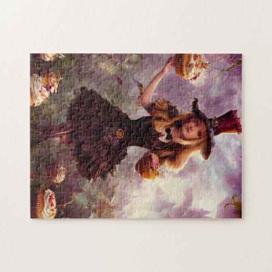 Alice und die Cupcakes Steampunk Fantasy Puzzle (Horizontal)