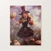 Alice und die Cupcakes Steampunk Fantasy Puzzle (Vertikal)