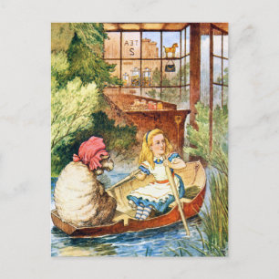 ALICE UND DIE GEWÄHRTE SCHAFENGESCHÄFTSFÜHRERIN POSTKARTE