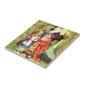 Alice und die Herzogin Play Flamingo Croquet Fliese (Seite)