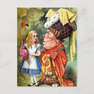 Alice und die Herzogin Play Flamingo Croquet Postkarte