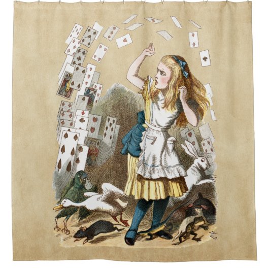 Alice und die Karten Duschvorhang (Vorderseite)