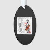 Alice und die Königin des Herzens Ornament (Vorderseite)
