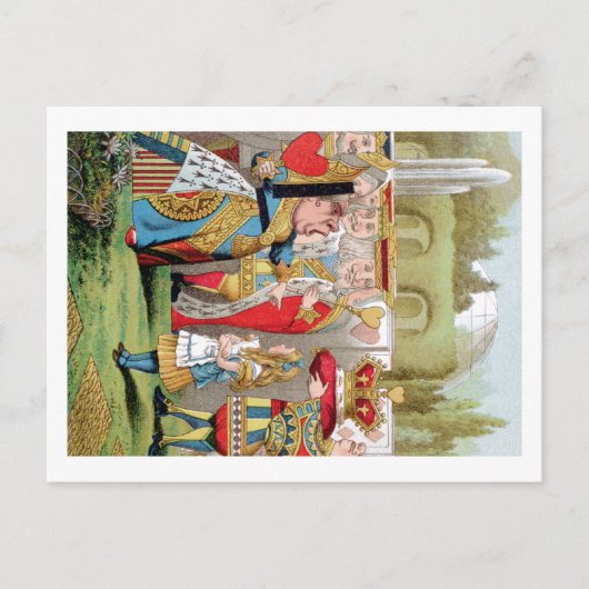 ALICE UND DIE KÖNIGIN VON HERZEN POSTKARTE (Vorderseite)