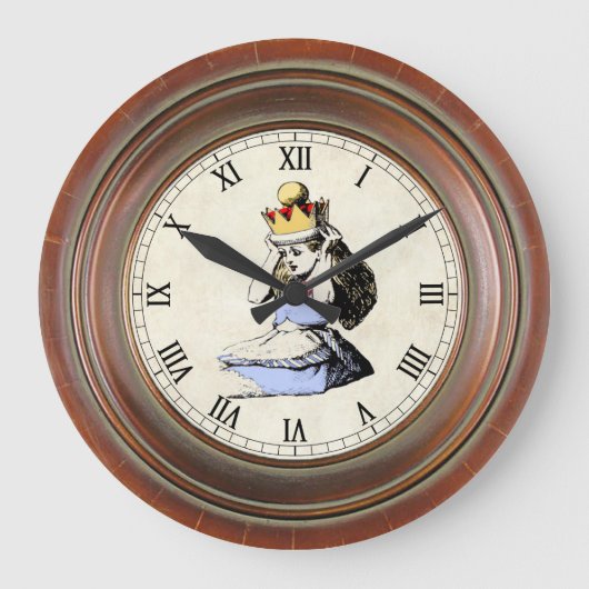 Alice und die Krone 1 Große Wanduhr (Vorderseite)