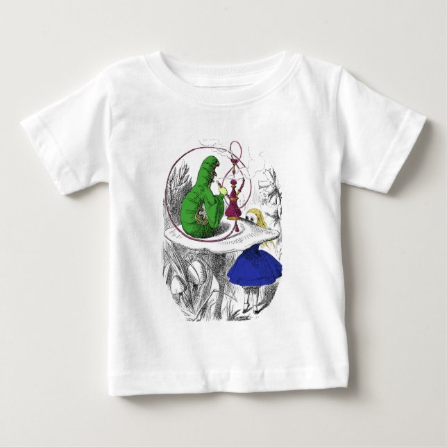 Alice und die Raupe Baby T-shirt (Vorderseite)