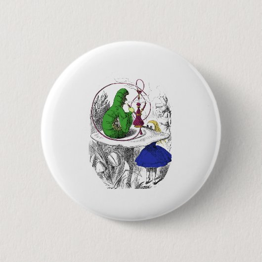Alice und die Raupe Button (Vorderseite)