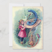 Alice und die Raupe Einladung (Vorderseite)