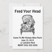 Alice und die Raupe Einladung (Rückseite)