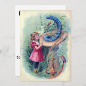 Alice und die Raupe Einladung (Vorne/Hinten)