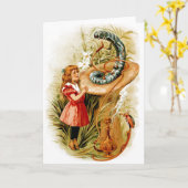 Alice und die Raupe Grußkarten Karte (Gelbe Blume)