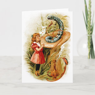 Alice und die Raupe Grußkarten Karte