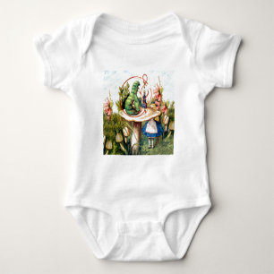 Alice und die Raupe im Märchenland Baby Strampler