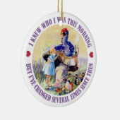 Alice und die Raupe im Märchenland Keramik Ornament (Rechts)