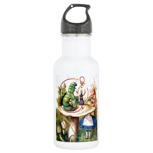 Alice und die Raupe im Märchenland Trinkflasche (Vorderseite)