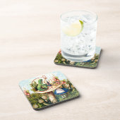 Alice und die Raupe im Märchenland Untersetzer (Rechte Seite)