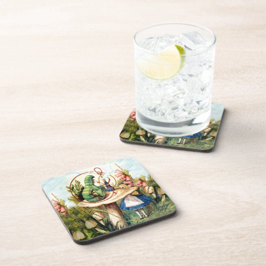 Alice und die Raupe im Märchenland Untersetzer (Rechte Seite)