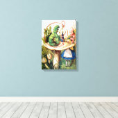 Alice und die Raupe im Wunderland Leinwanddruck (Insitu (Holzboden))
