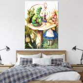 Alice und die Raupe im Wunderland Leinwanddruck (Insitu (Schlafzimmer))