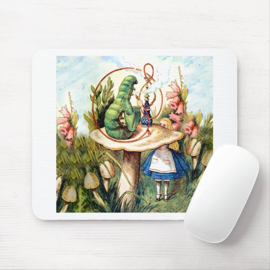 Alice und die Raupe im Wunderland Mousepad (Mit Mouse)