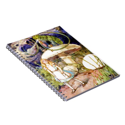 Alice und die Raupe im Wunderland Notizblock (Rechte Seite)