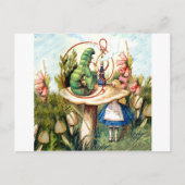 Alice und die Raupe im Wunderland Postkarte (Vorderseite)