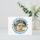 Alice und die Raupe im Wunderland Postkarte (Stehend Vorderseite)