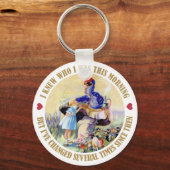 Alice und die Raupe im Wunderland Schlüsselanhänger (Vorderseite)