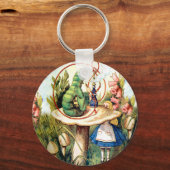 Alice und die Raupe im Wunderland Schlüsselanhänger (Vorderseite)