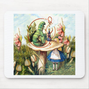 Alice und die Raupe in Wonderland Mousepad