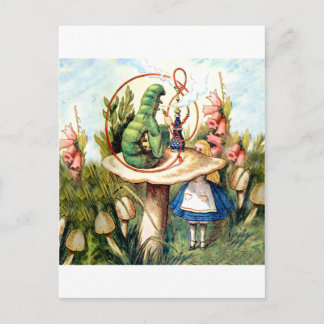Alice und die Raupe in Wonderland Postkarte