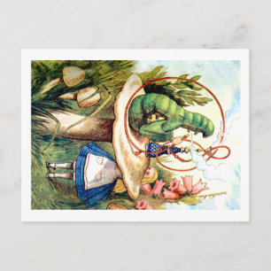Alice und die Raupe in Wonderland Postkarte