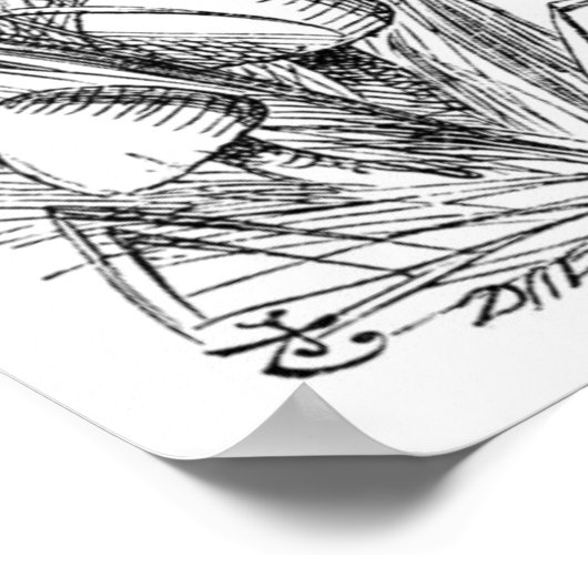 Alice und die Raupe Poster (Ecke)