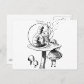 Alice und die Raupe Postkarte (Vorne/Hinten)