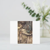 Alice und die Raupe Postkarte (Stehend Vorderseite)