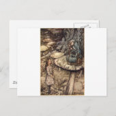 Alice und die Raupe Postkarte (Vorne/Hinten)