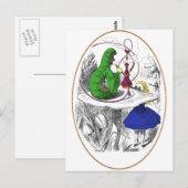 Alice und die Raupe Postkarte (Vorne/Hinten)