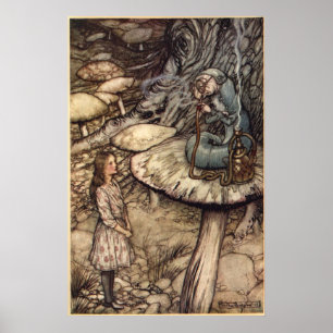 Alice und die Raupe von Arthur Rackham Poster
